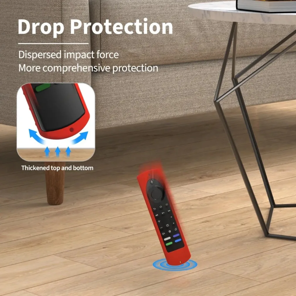 

Силиконовый чехол для Amazon Fire TV Stick 4K Max 2023, гибкий чехол для пульта дистанционного управления с ремешком, защитный чехол от падения