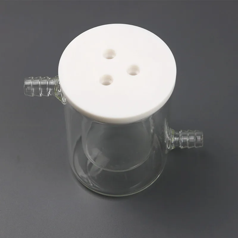 

50ml 100ml 150ml 200ml Unsealed Double Layer Water Bath Electrolytic Cell Micro Sealed Cell Electrical Reactor