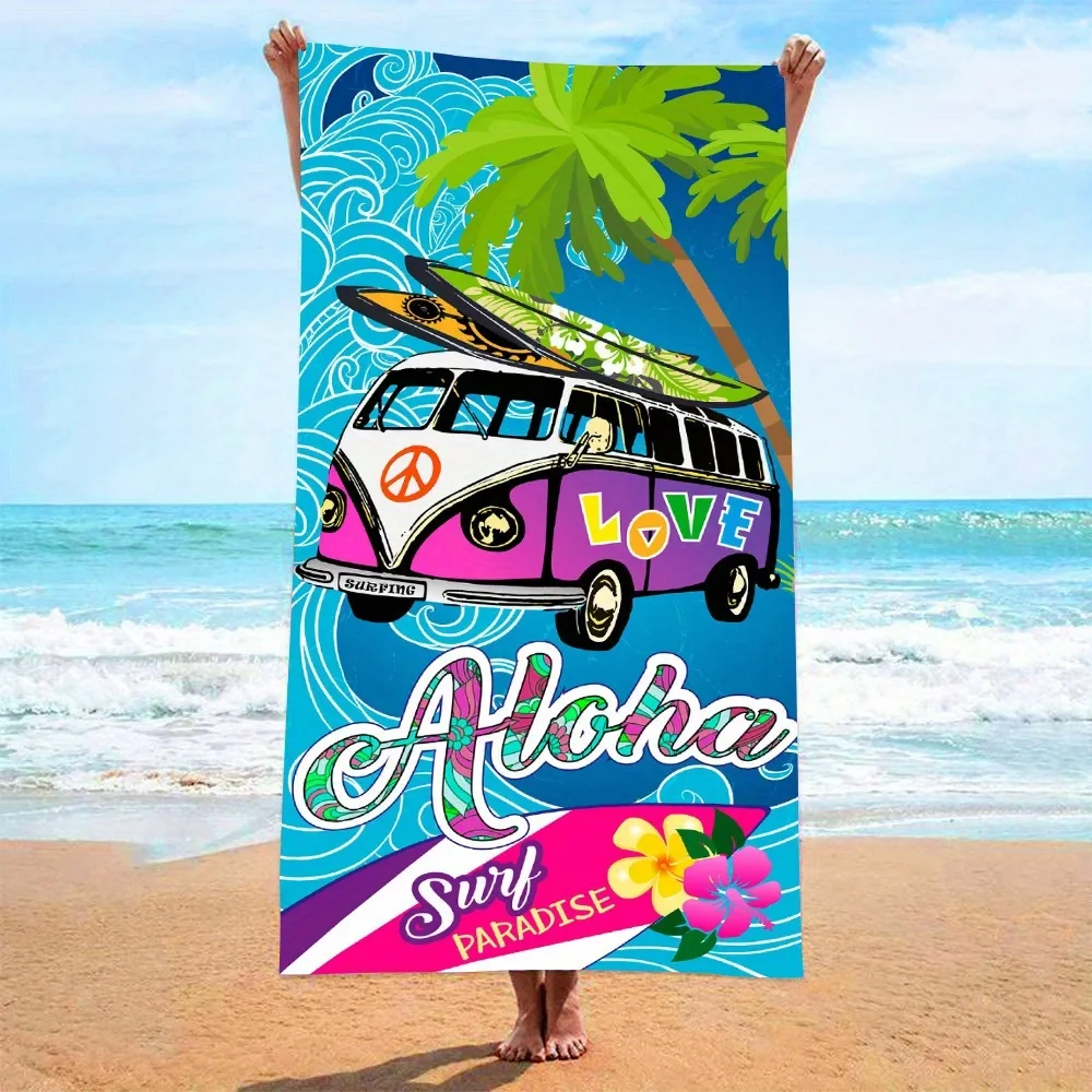 Image of Strandtuch, Digitaldruckmuster, Sonnenschutz, winddicht, geeignet für Strand, Pool, Camping, Reisen, Stranddecke