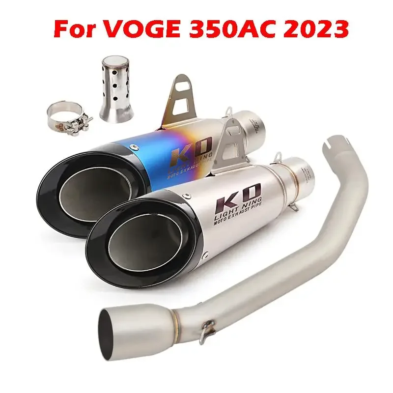 

Для VOGE 350AC 350 AC 2023 мотоцикла средняя выхлопная соединительная труба 310 мм глушитель из нержавеющей стали со съемным DB Killer