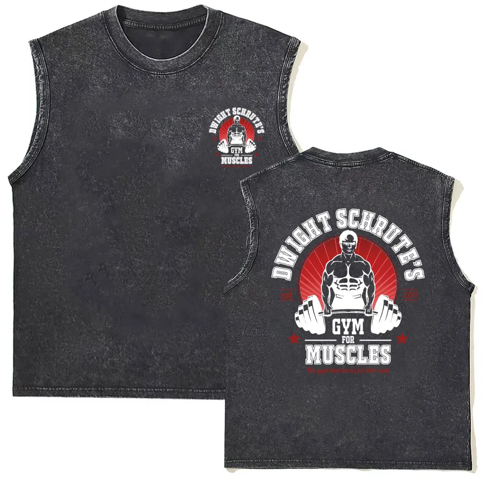 2026 NEU Vintage Washed Doppelseitig Bedrucktes Tanktop für Herren und Damen – Oversized Retro Fitness Gym Freizeit Ärmellose Weste Herren Tanktop – Detail 33