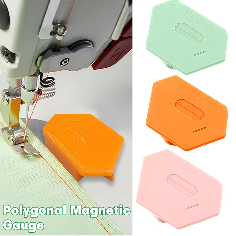 1pcs Sewing Magnetic Seam Guide Multifunctional Anti-Slip Grip Sewing Machine Polygonal Sewing Machine Positioner Accessories