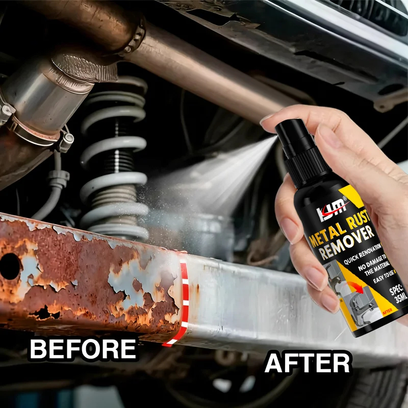 KJM Multi-Purpose Rust Remover Spray - No-Damage Formula to Remove Rust from Exhaust Pipes, Wheels, Hinges & Tools