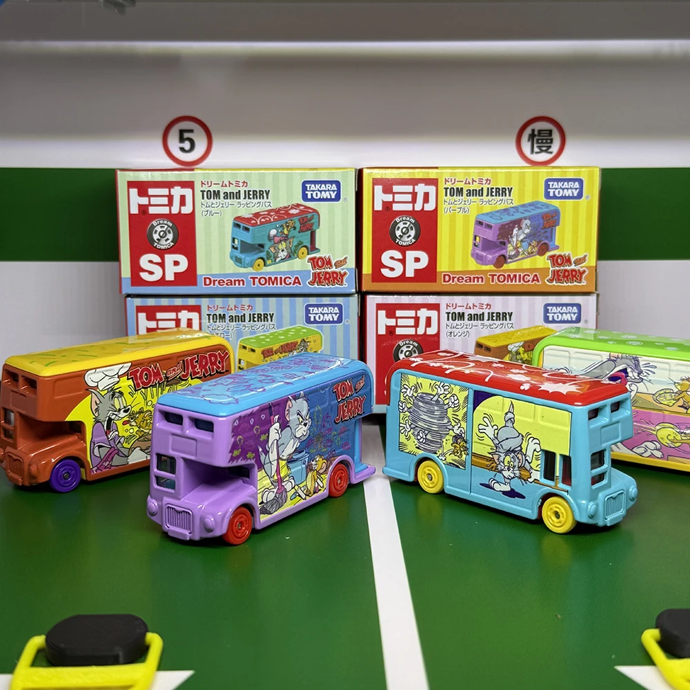 

Takara Tomy Dream Tomica SP Tom and Jerry Wrapping Bus литье под давлением статический сплав режим автомобиля детская коллекция дисплей игрушка в подарок