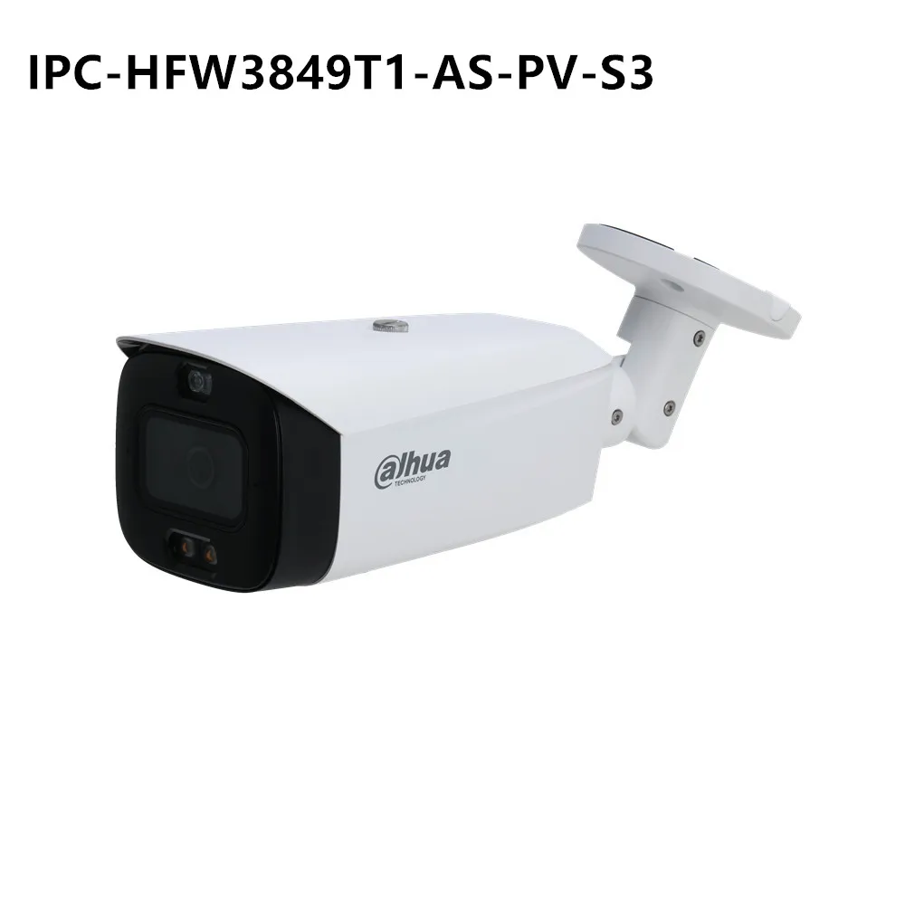 Top IPC-HFW3849T1-AS-PV Full-Color & IPC-HFW3849T1-AS-PV-S3 8MP Smart Dual Illumination Active Deterrence WizSense IP Camera