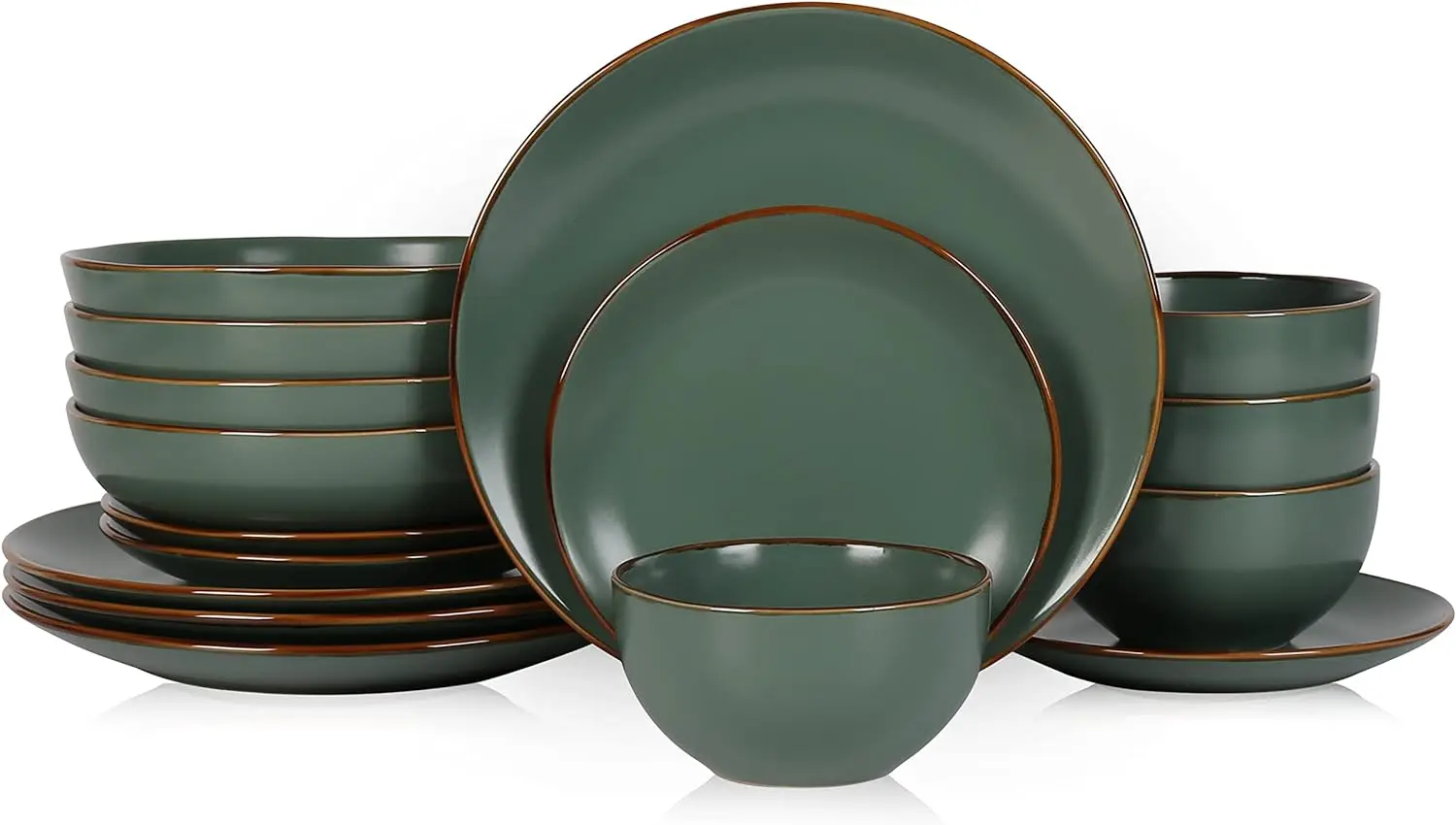 

Stone Lain Brasa 16-Piece Dinnerware Set Stoneware, Green