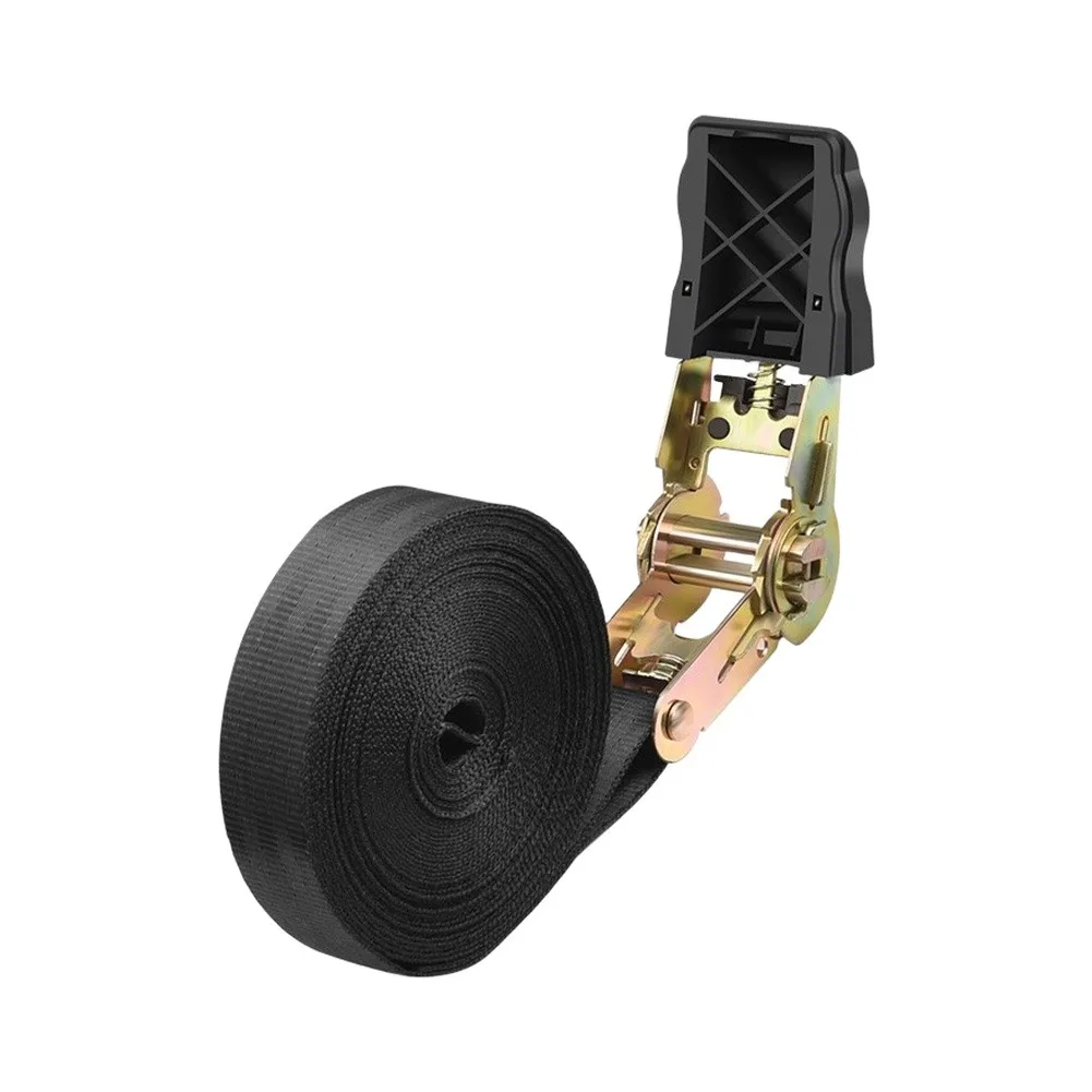 Heavy-Duty Polyester Ratchet Tie Down Strap with Metal Components for Truck Goods Packing and Luggage Fastening