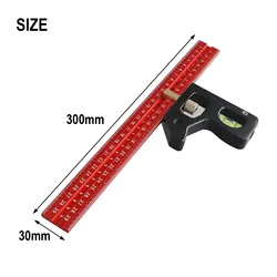 Stainless Steel Multifunctional Combination Square Long Movable Square 400mm 300mm 600mm Length Angle Ruler Steel Ruler Locator