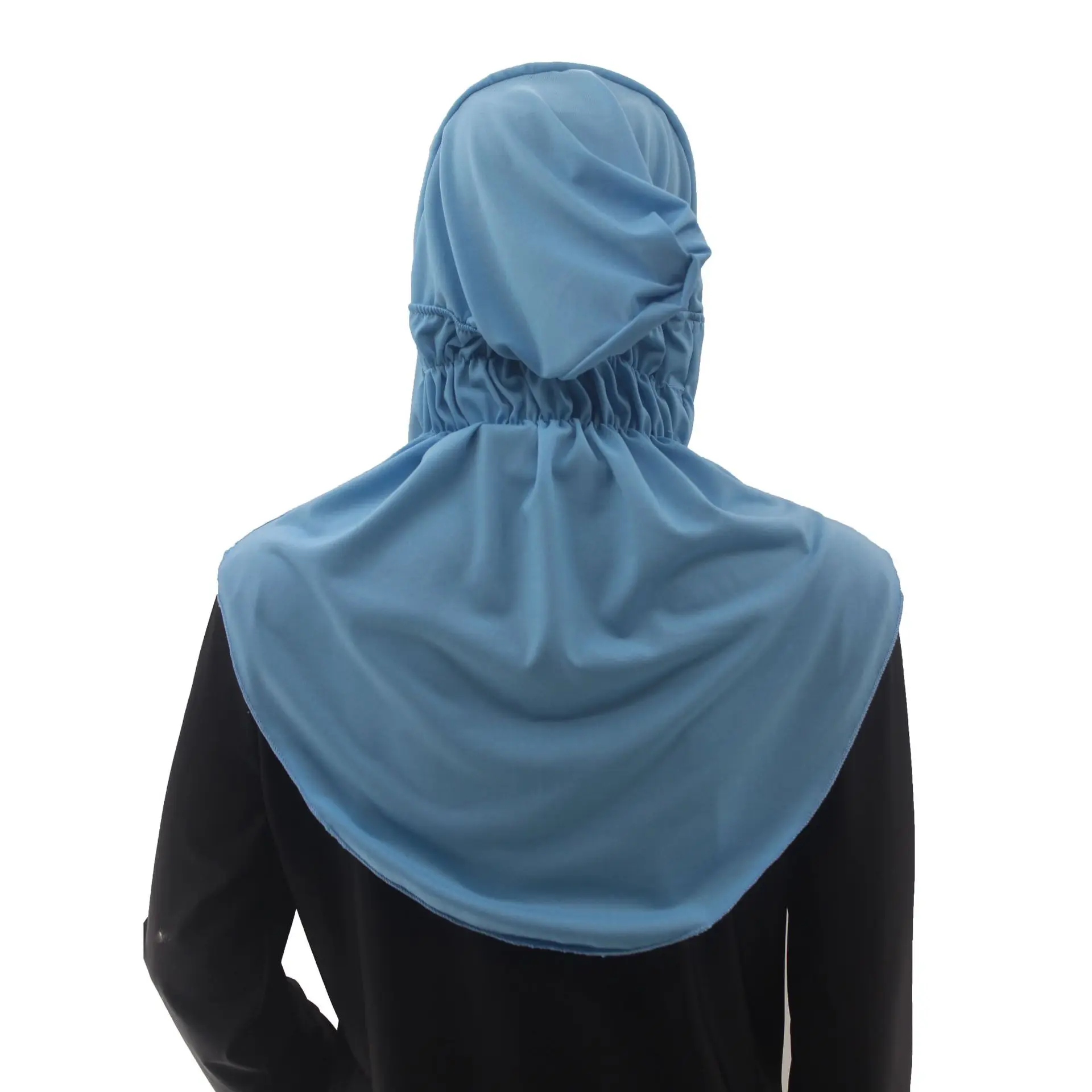 Turbante già realizzato Amira Musulmano Hijab Sciarpa istantanea Donna Foulard elastico Ramadan Islam Preghiera Hijab Tirare su Niqab Headwrap