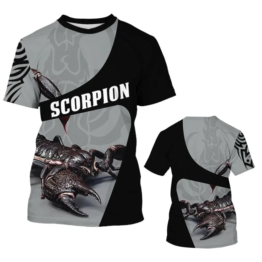 New Scorpion T-Shirt Animal 3D Print Streetwear uomo donna Casual Fashion T-Shirt oversize a maniche corte T-Shirt per bambini