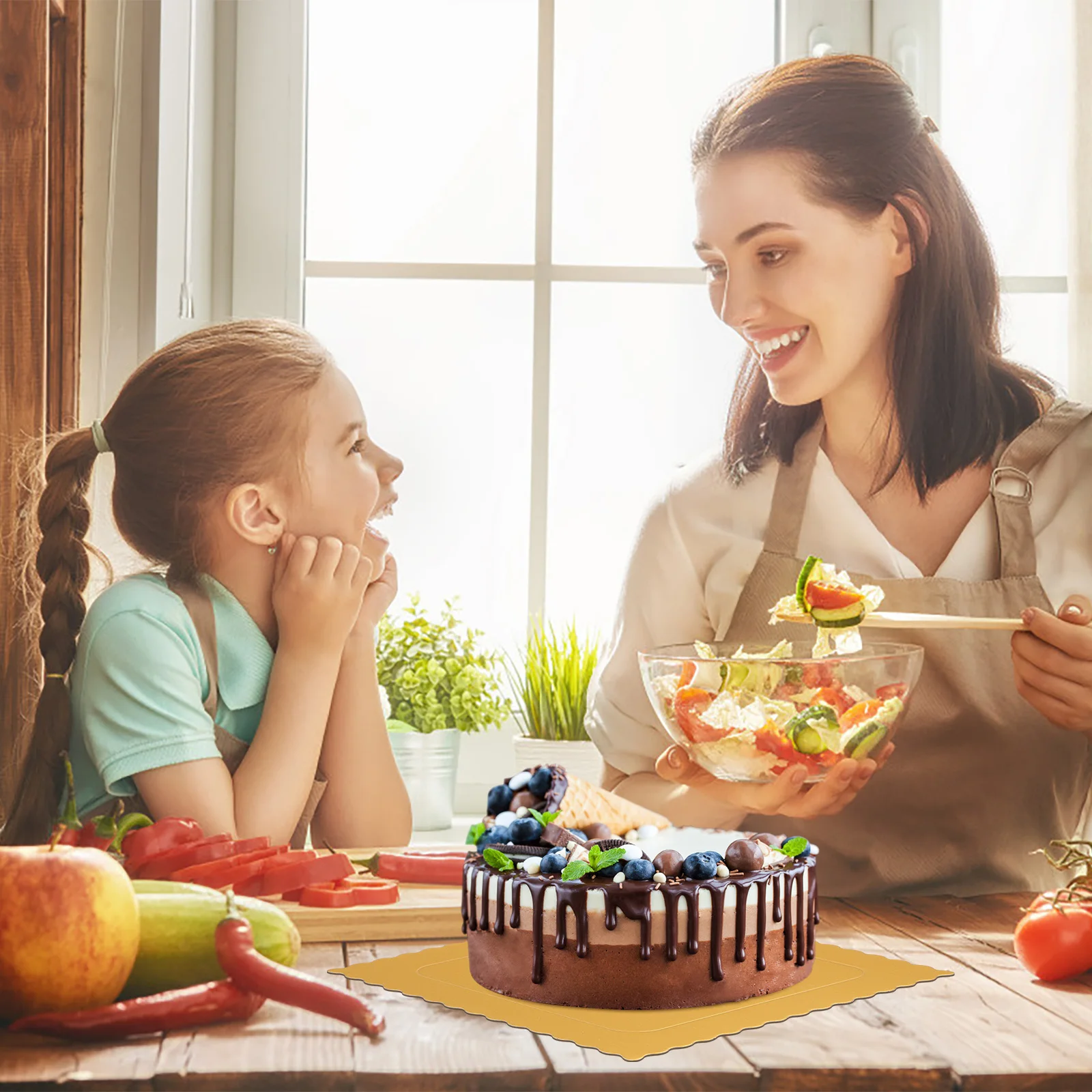 

10Pcs Reliable Cake Boards Attractive Appearance Strong Support Baking Trays For Professional Use