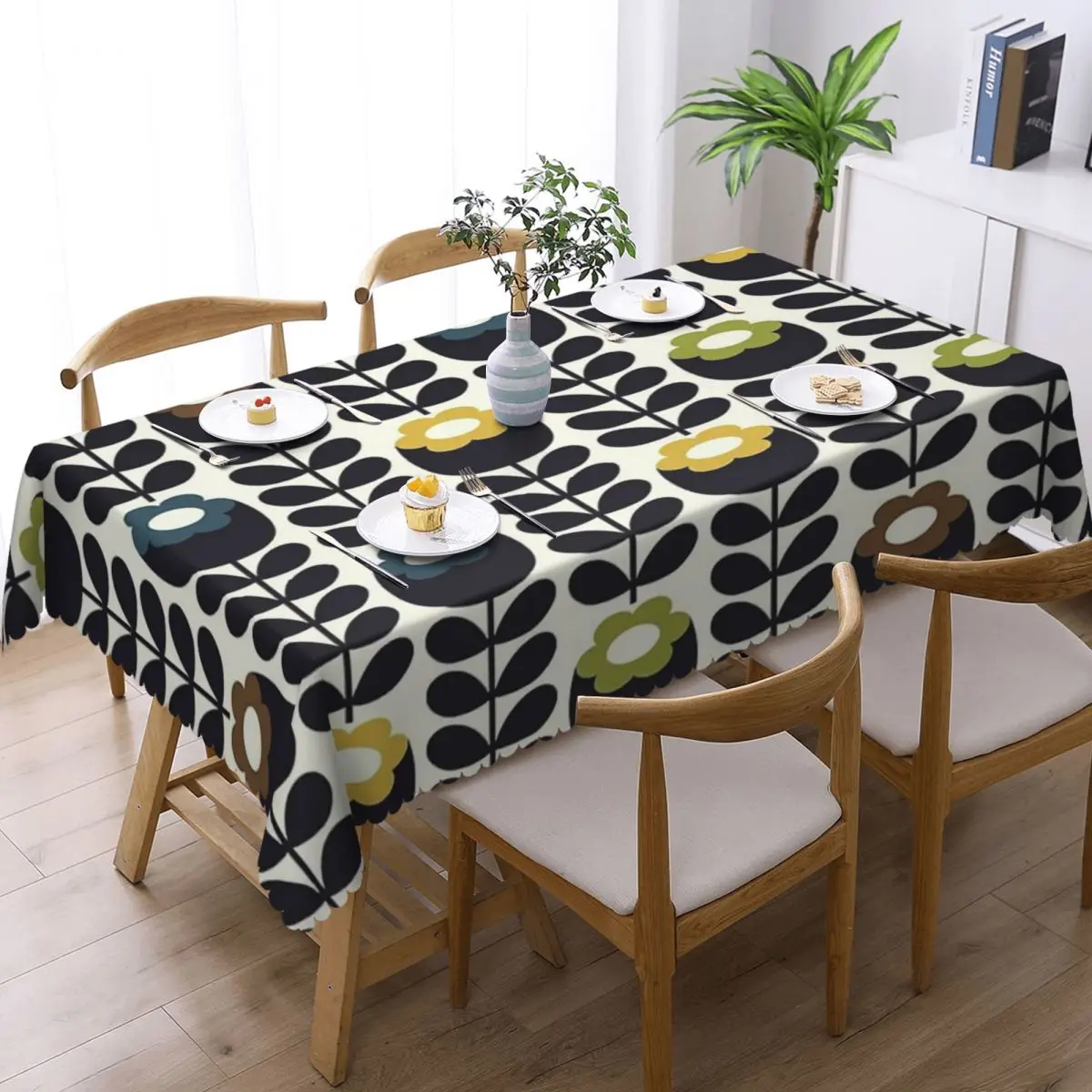 ORLA KIELY Mantel rectangular personalizado, impermeable, a prueba de aceite, cubierta de mesa para comedor, eventos, mantel