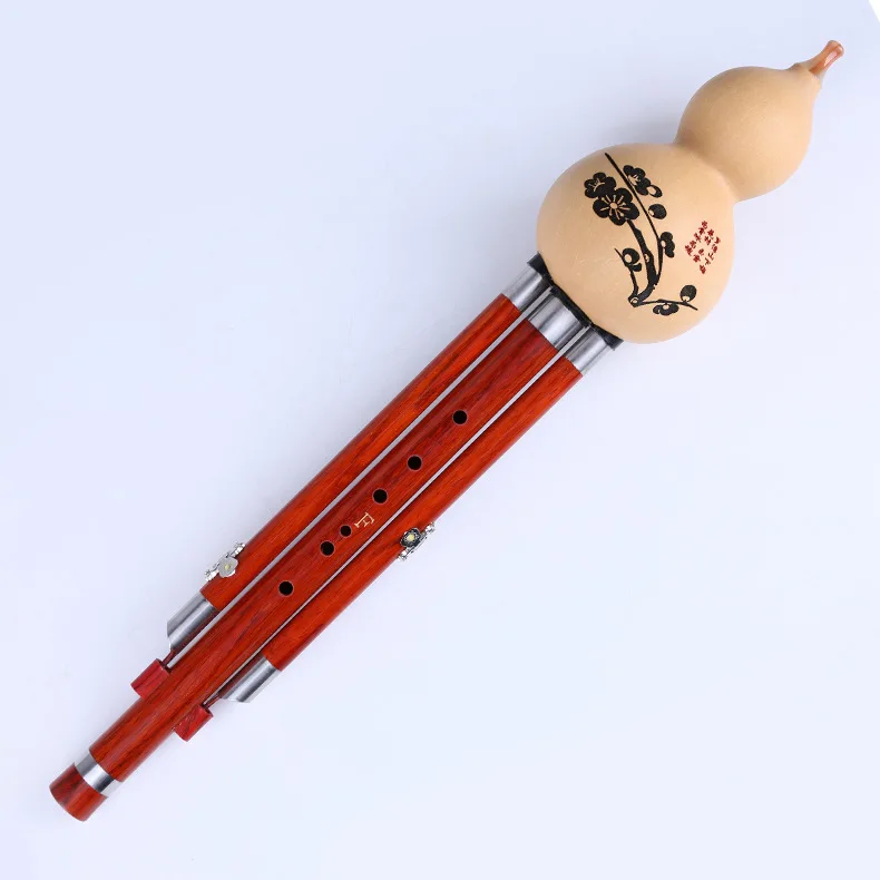 

Chinese Traditional Instrument Hulusi Professional Performance C-key Cucurbit Flute Solid Wood Hulusi