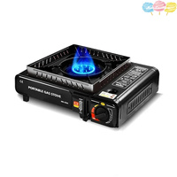 2900W Outdoor Cassette Gas Stove Cassette gas Stove Dual-purpose Portable Grill Cassette Butane Vehicle-mounted Stove