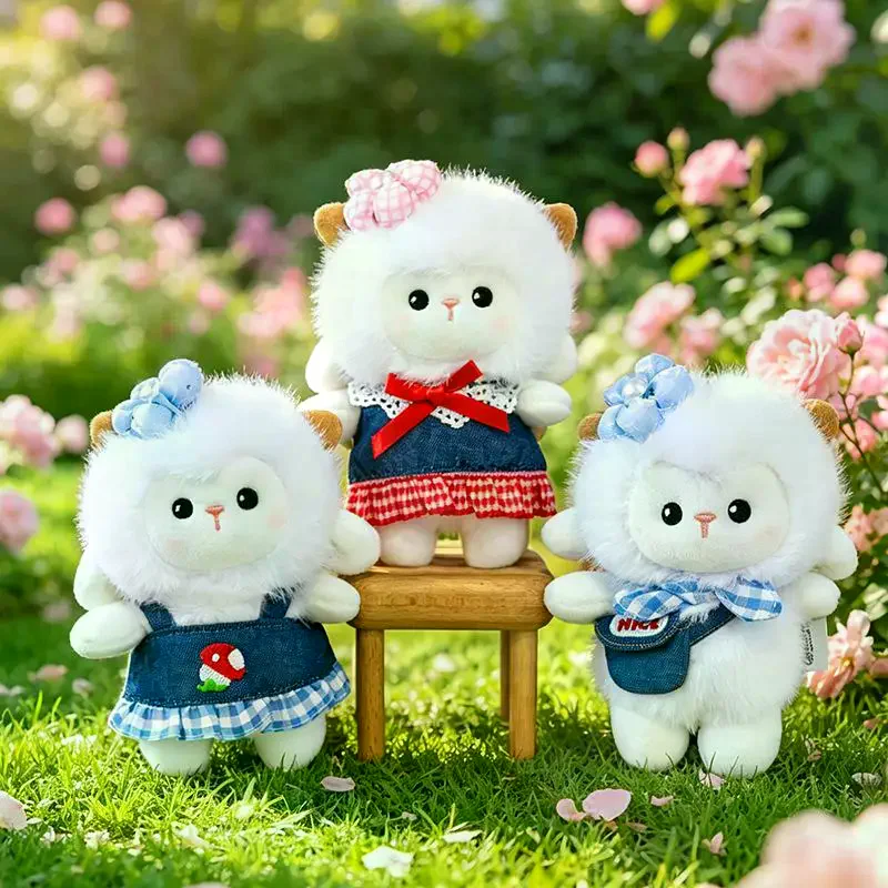 Dress Little Lamb Plush Toys 13cm Sheep Stuffed Doll Kid's Accompany Toys Girls Room Decor Toy Kids Idea Birthday Gifts Princess