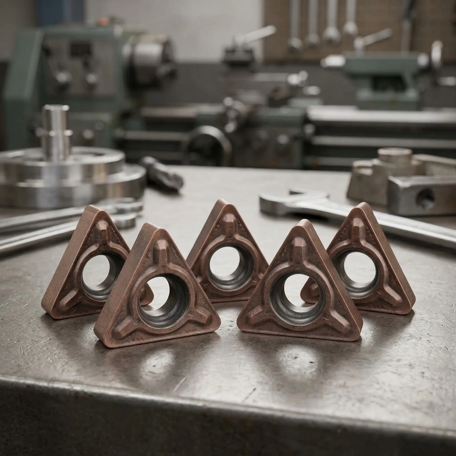 Carbide Chamfering Inserts for Mini Pneumatic 45 Deg Chamfer Machines Triangular Shape Compatible with Handheld Tools