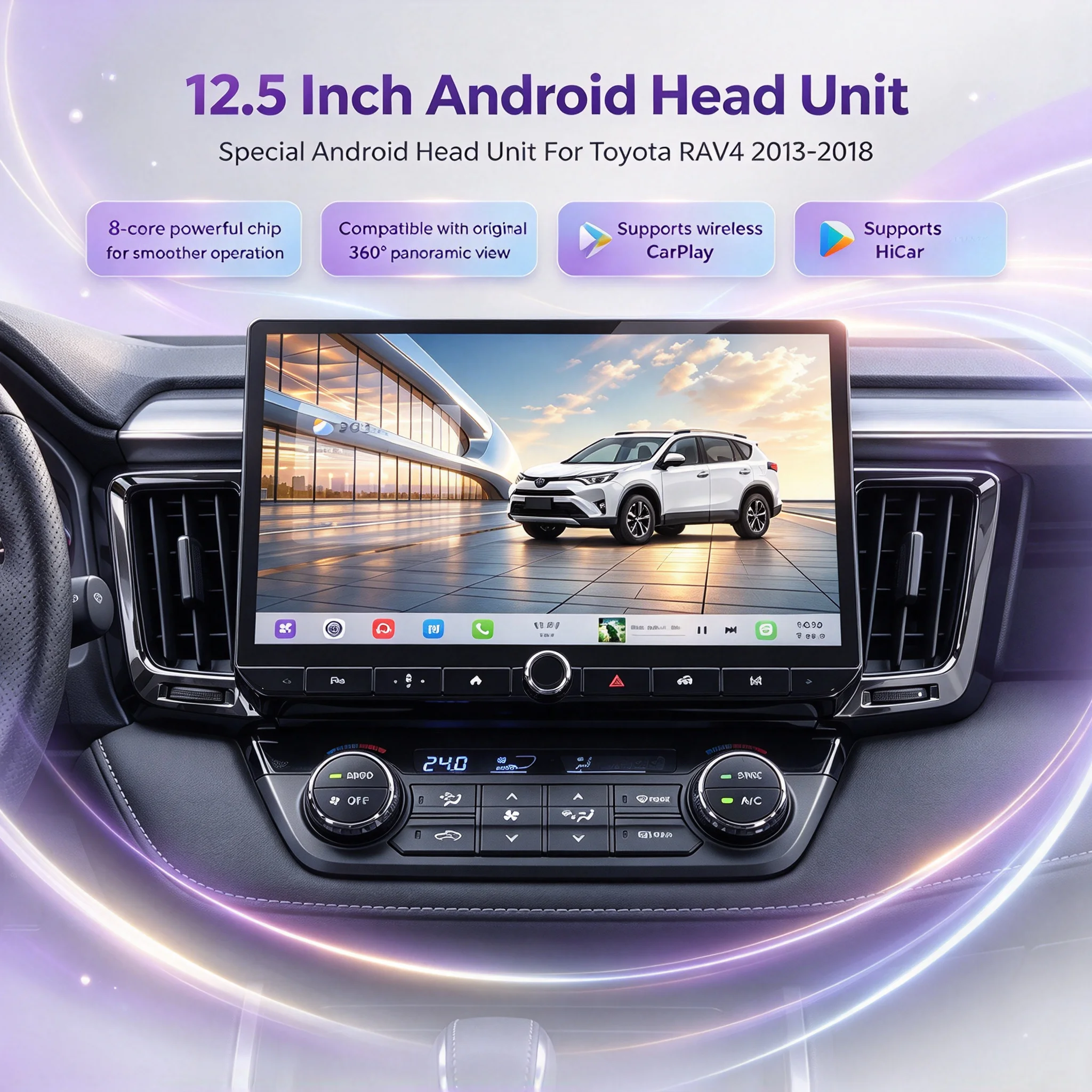 Android Car Stereo Receiver For Toyota RAV 4 2013~2018 Touch Screen GPS Navigation Audio Automotive Multimedia player Head Unit