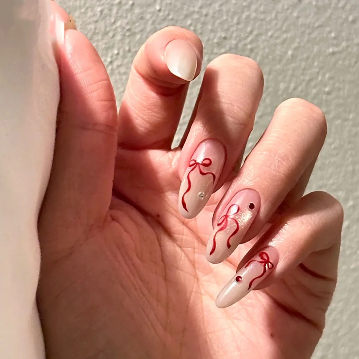 3D 블랙 레드 핑크 네일 스티커 Bowknot 네일 데칼 리본 나비 매듭 자기 접착제 네일 슬라이더 DIY 매니큐어 장식