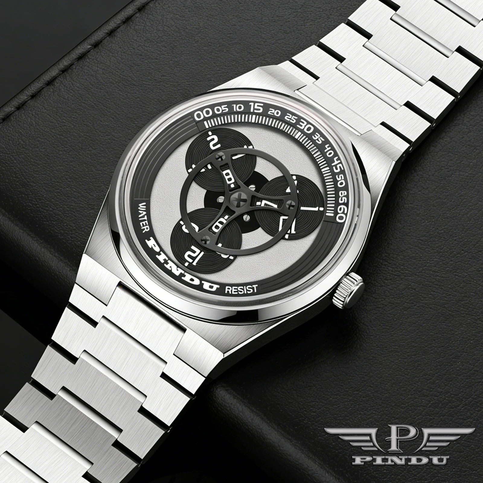 PINDU Design New Miyota 8215 Movement Mechanical 40MM Watch Men Stainless Steel Luminous Waterproof Automatic Watch TOP-Luxury