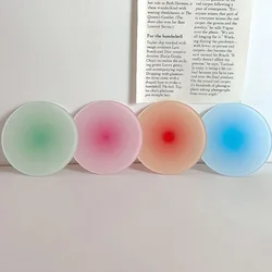 1pcs Colourful Gradient Acrylic Coaster Anti-slip Round Cup Pad Dining Table Placemat Cafe Decor Mug Mats