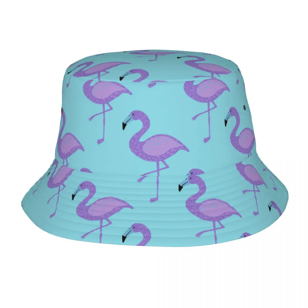 Summer Beach Vacation Getaway Headwear Flamingo Bucket Hat Hip Hop Unisex Sun Hat Purple Session Hat Fishing Caps Outdoor Sport