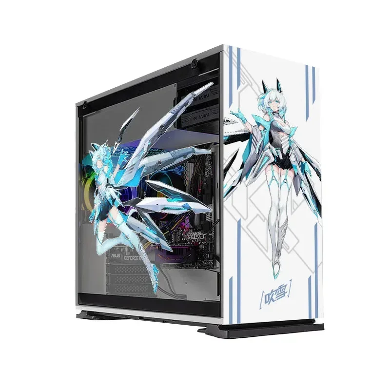 Customizatable PC Case Sticker DIY Anime Desktop Computer Cabinet Decorative Decal PC Mod Gamer