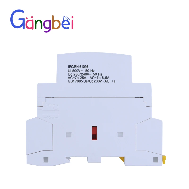 ICT 4P 16A 25A 4NC 4NO 2NO2NC 3NO1NC 220V 50/60HZ contactor de CA para el hogar, carril Din