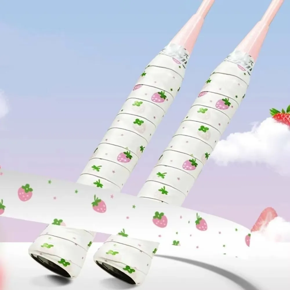 

PU Badminton Handle Wrap Tape Sweat-absorbent Non-slip Badminton Racket Handle Grip Print Shock-absorbing