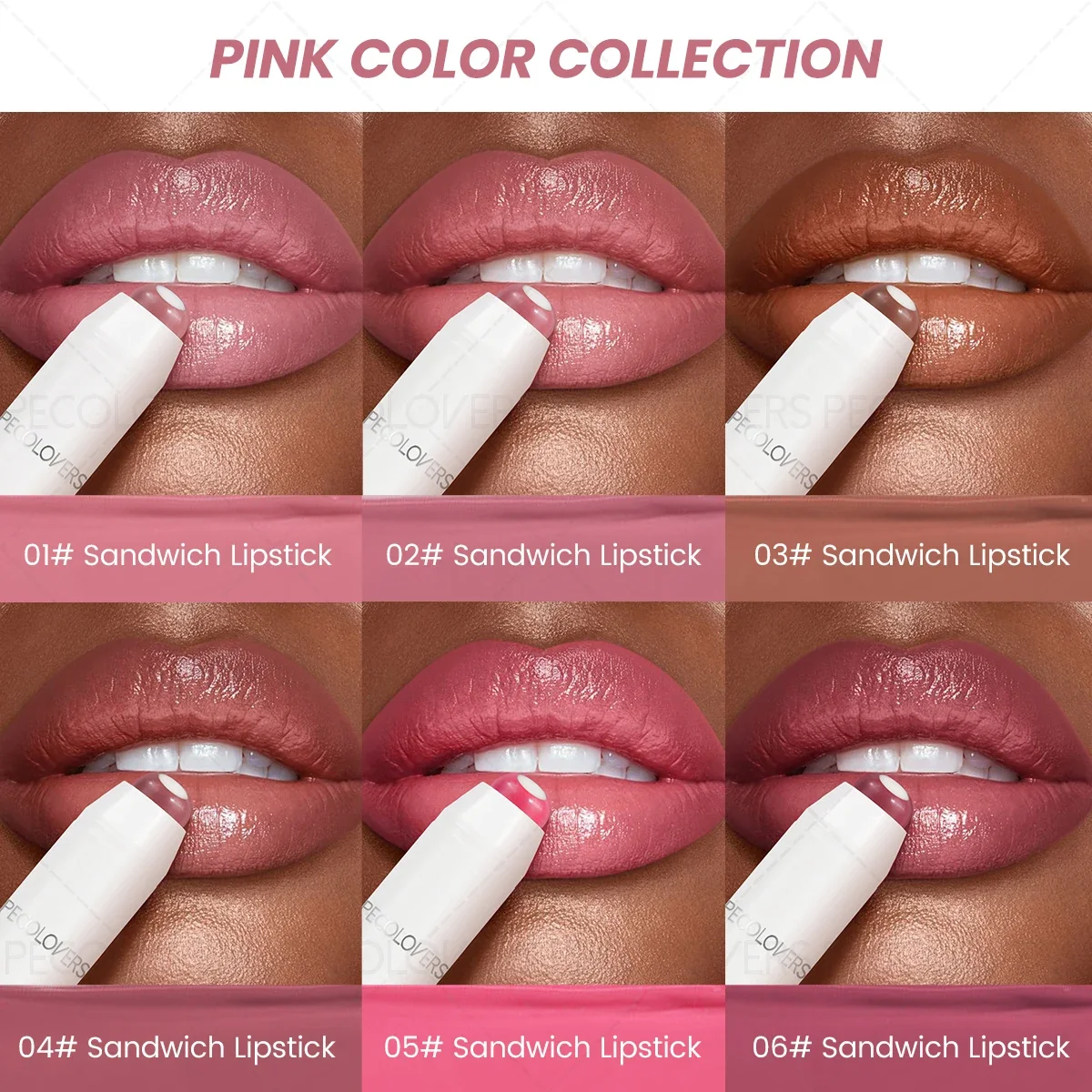 Rossetto a lunga durata Idratante Balsamo per labbra rosso 2 in 1 Rossetto sandwich nudo Rossetto antiaderente impermeabile