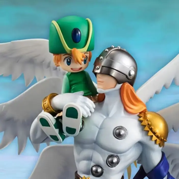 Pre-order Original MegaHouse Angemon & Takeru Takaishi PVC 22cm Anime Character Collectible Display Toy Digimon Desktop Gifts view 3