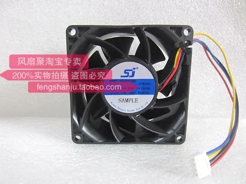 

Free shipping, brand new original SJ SB240838BS 8CM8038 24V1.5A 4-wire super large air volume cooling fan