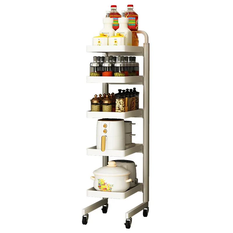 

Space aluminum kitchen rack floor-to-ceiling multi-layer pot rack household pot holder pot storage rack artifact