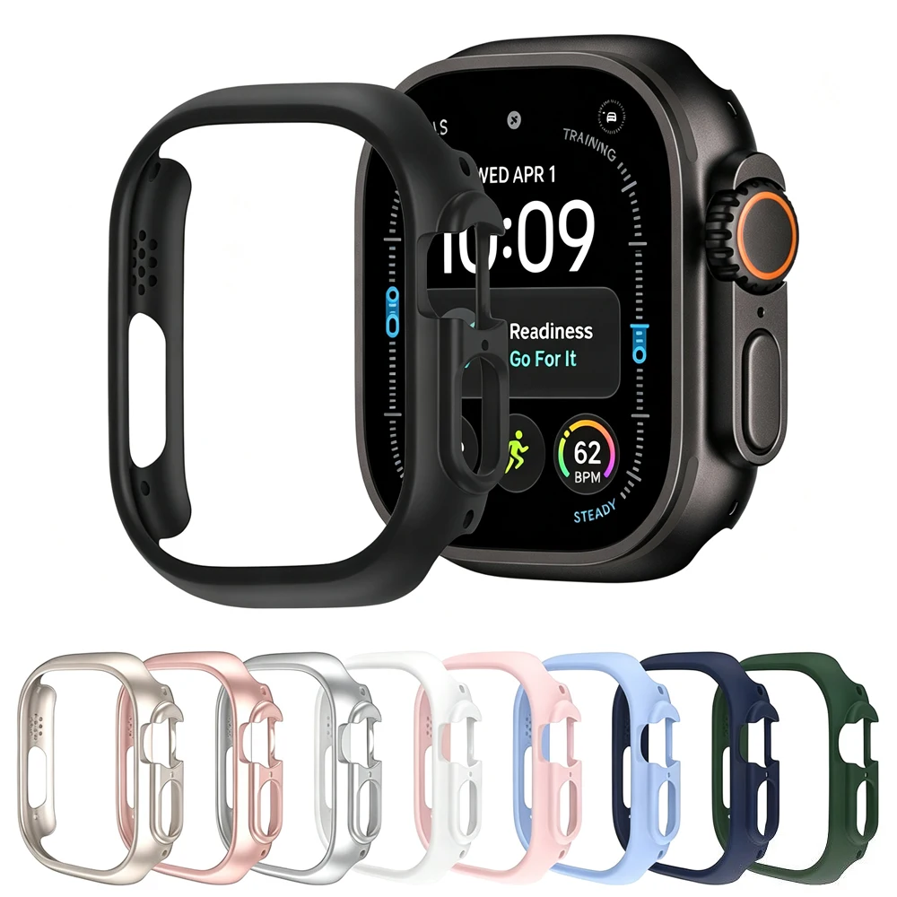 Cover Case For Apple Watch Ultra 2 3 4 49mm Accessories Hollow Hard PC Bumper Shell Protector iWatch Series Ultra 4 Protective