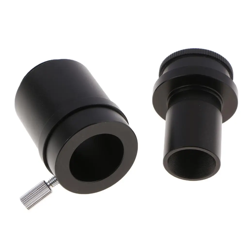 Microscope C Mount Adapter Lens 1X CCD Interface Connector Black for Amscope SZM Stereo Microscopes
