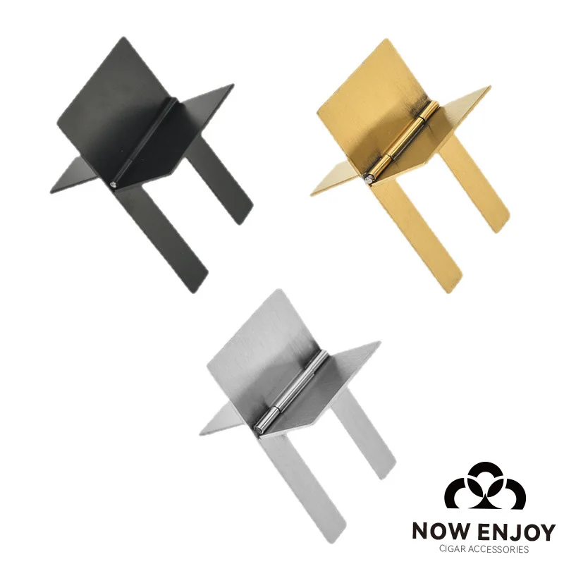 

NOW ENJOY Stainless steel folding cigar holder portable cigar holder mini cigar holder display stand Smoking accessory