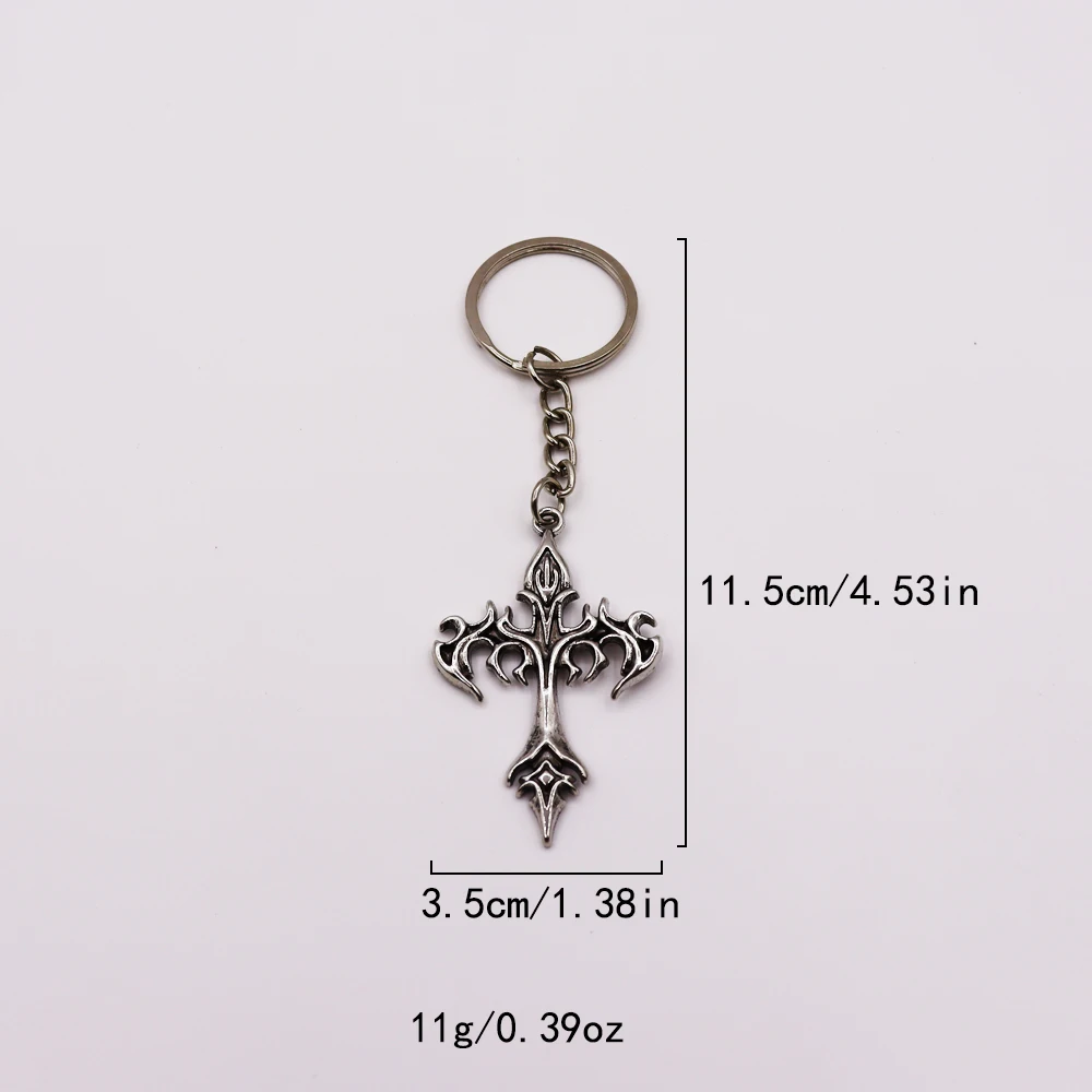 1pcs of cross men\'s alloy keychain key ring accessories bag accessories car keychain pendant