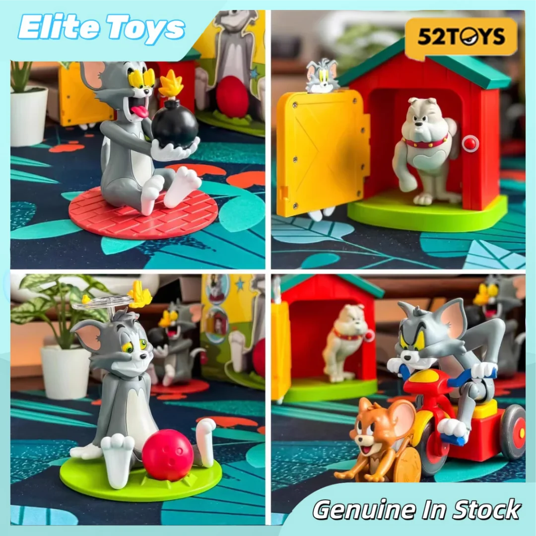 

52TOYS Tom and Jerry Blind Box Trendy Poor Tom Series Movable Clockwork Toy Figurine Desktop Ornament Children Birthday Gifts