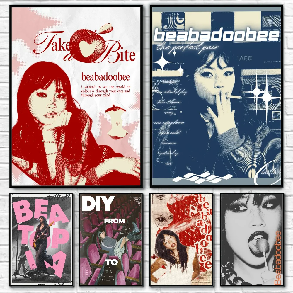 Póster de cantante de Rock, bonito B-Beabadoobee, arte de pared para el hogar, sala de estar, decoración de la habitación del garaje
