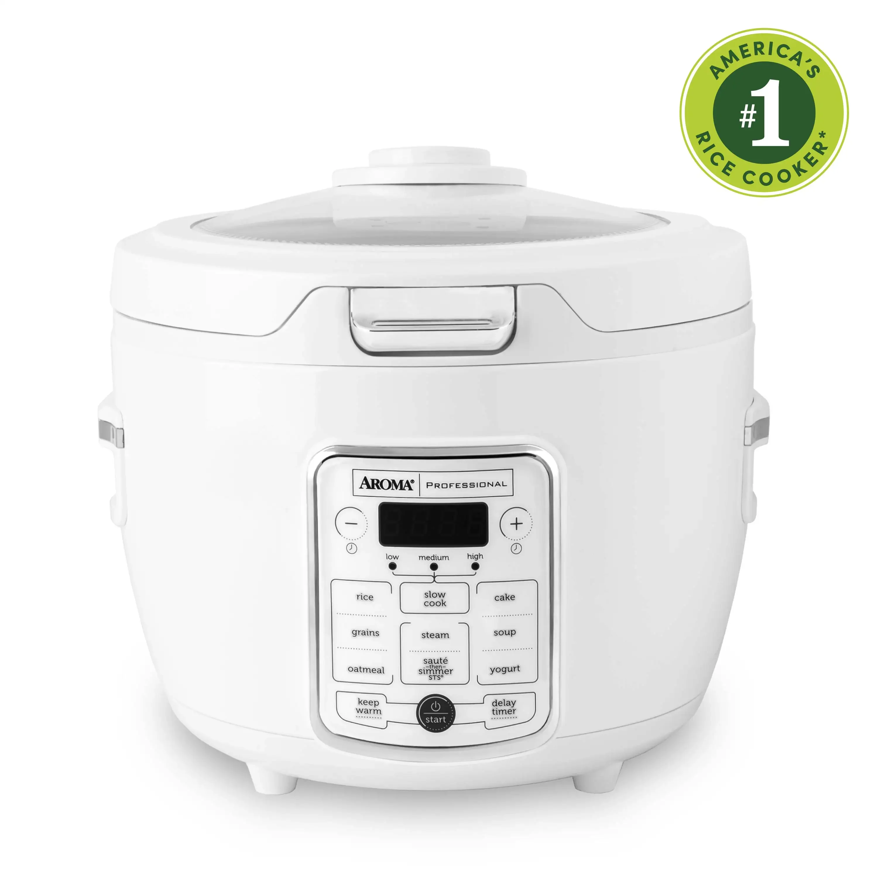 

Aroma Professional 20-Cup Digital Rice & Grain Multicooker and Slow Cooker with Glass Top and 2X Bonded Granite Ceramic Non-Stic