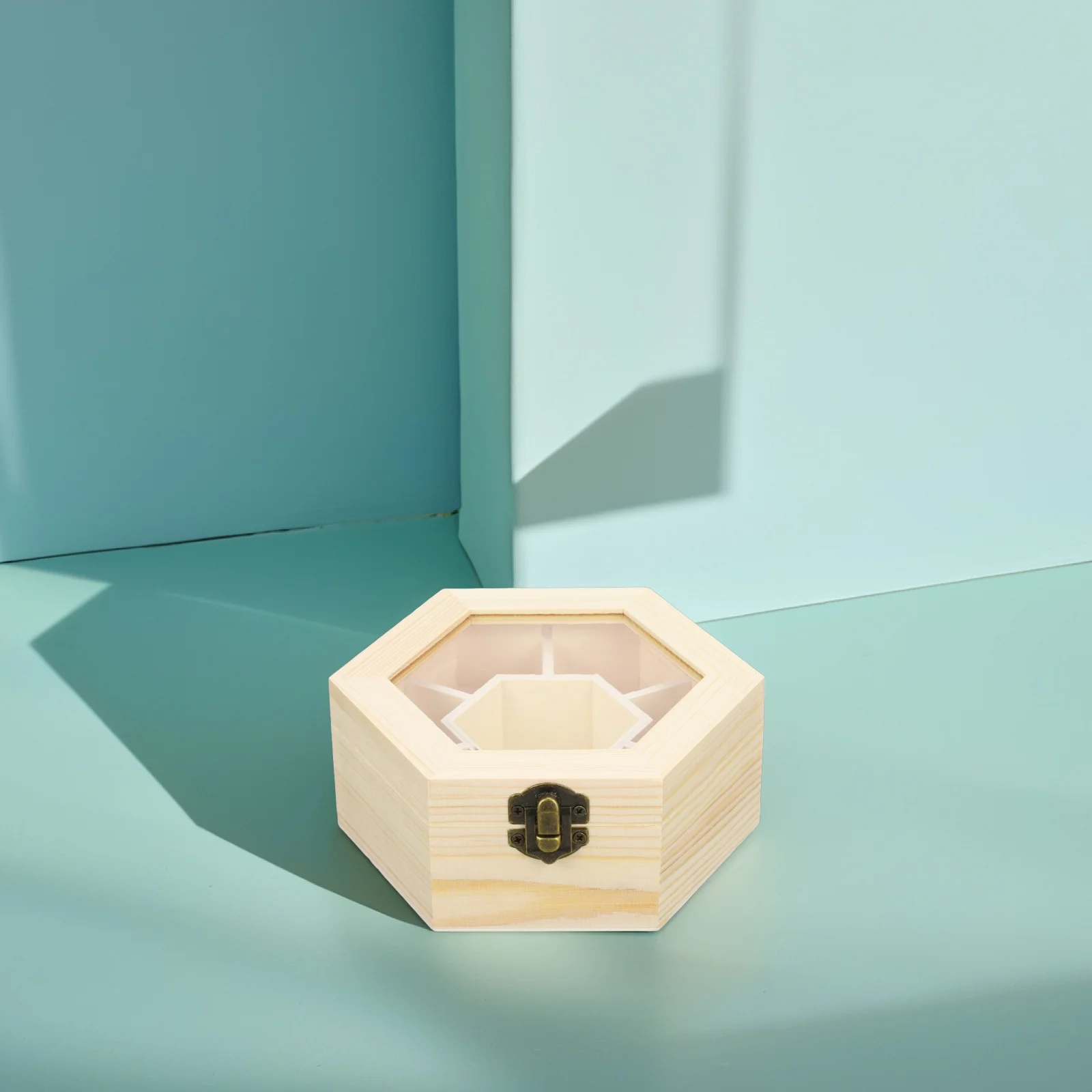 

Hexagon Jewelry Box Mold Wooden Diy Storage Box For Earrings Rings Beads Small Organizer Handmade Jewelry Packaging Display Tool