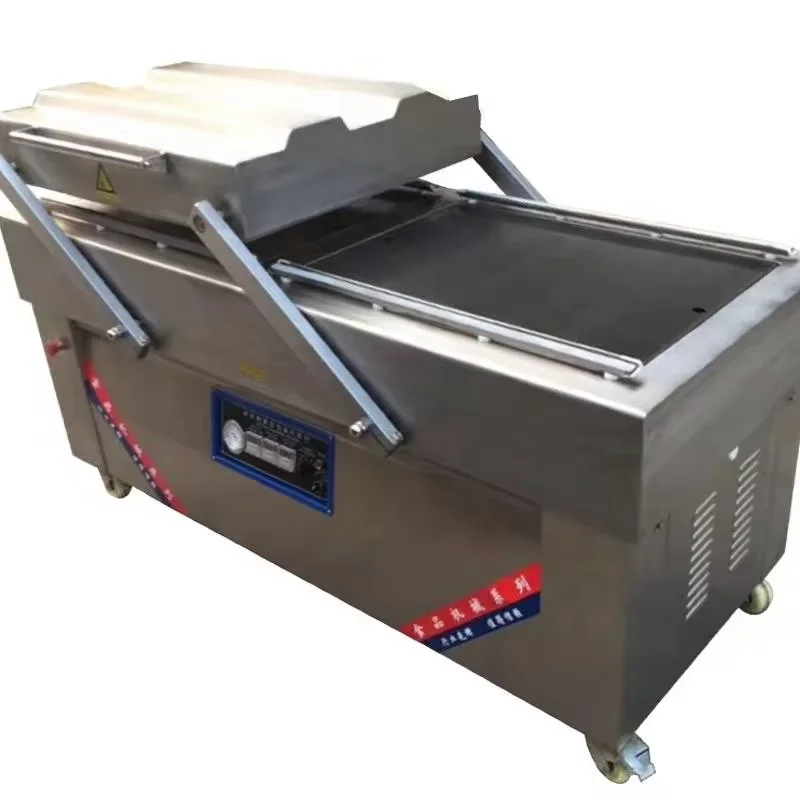 Fully Automatic 304 Stainless Steel Vacuum Machine Large Commercial Food Seafood Pouch Vacuum Sealing Machine Dry/Wet Dual-use