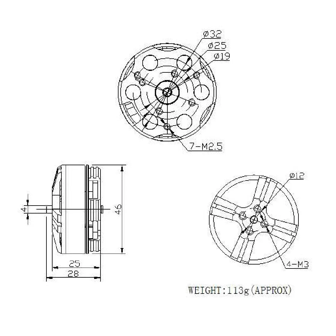 BE4108 Motor Multi Rotor Helicopter part Tarot 4108 3-6S 380KV 480KV 580KV 720KV Disc Type Multi Rotor Brushless Motors Parts