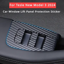 Window Lifter Switch Buttons Decal Sticker for Tesla New Model 3 Highland 2024 Windows Lift Control Panel Cover Protect Sticker