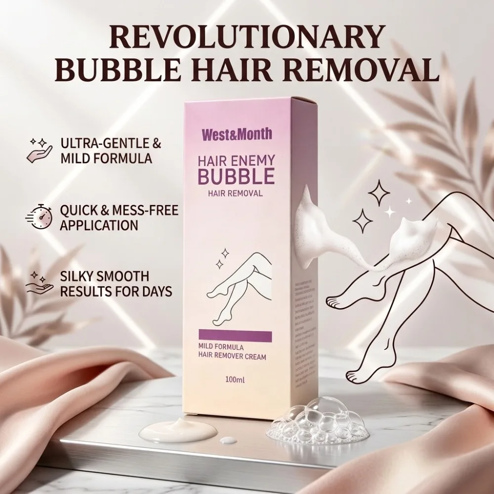 100ml Mild Foaming Body Smoothing Cream Gentle Non-Irritating Soften Fine Body Hair Moisturizing Daily Skin Care Lotion