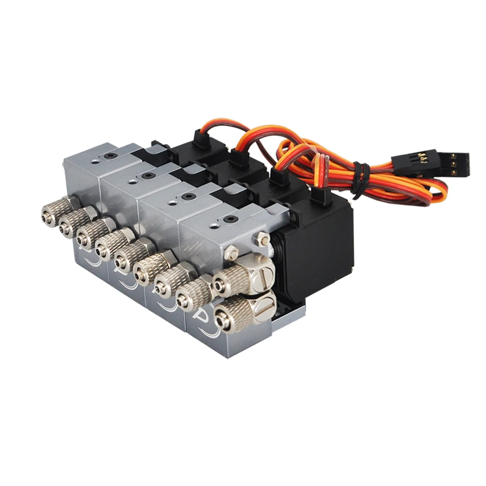 RC Hochdruck-Hydraulik-Drehventilblock mit 4 mm Düse 1/2/3/4/5/6/7/8 Kanäle für Bagger-Technikfahrzeugmodell – Detail 11