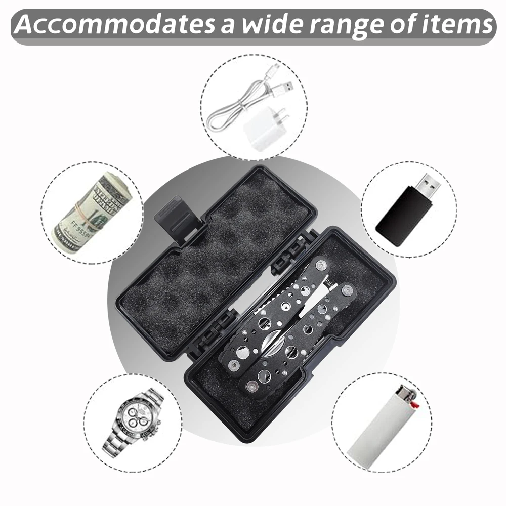 Hide Key Holder For Car Magnet Key Hider Car Key Holders Rust-Proof Mini Tool Box Anti-Collision Lining Secure Storage For Car