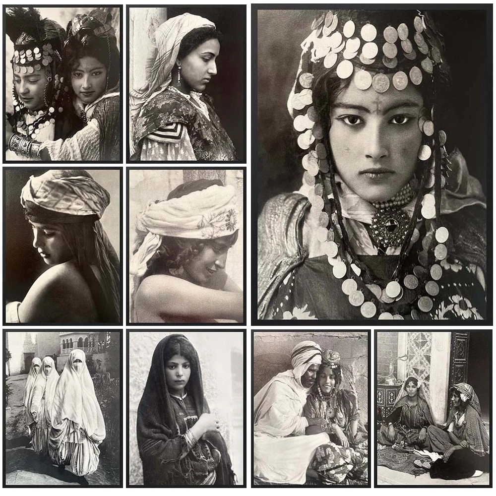 

Vintage Girl Portrait Tribal Religious Culture Poster Wall Art Canvas Painting Home Decor Wall Pictures For Living Room Unframed