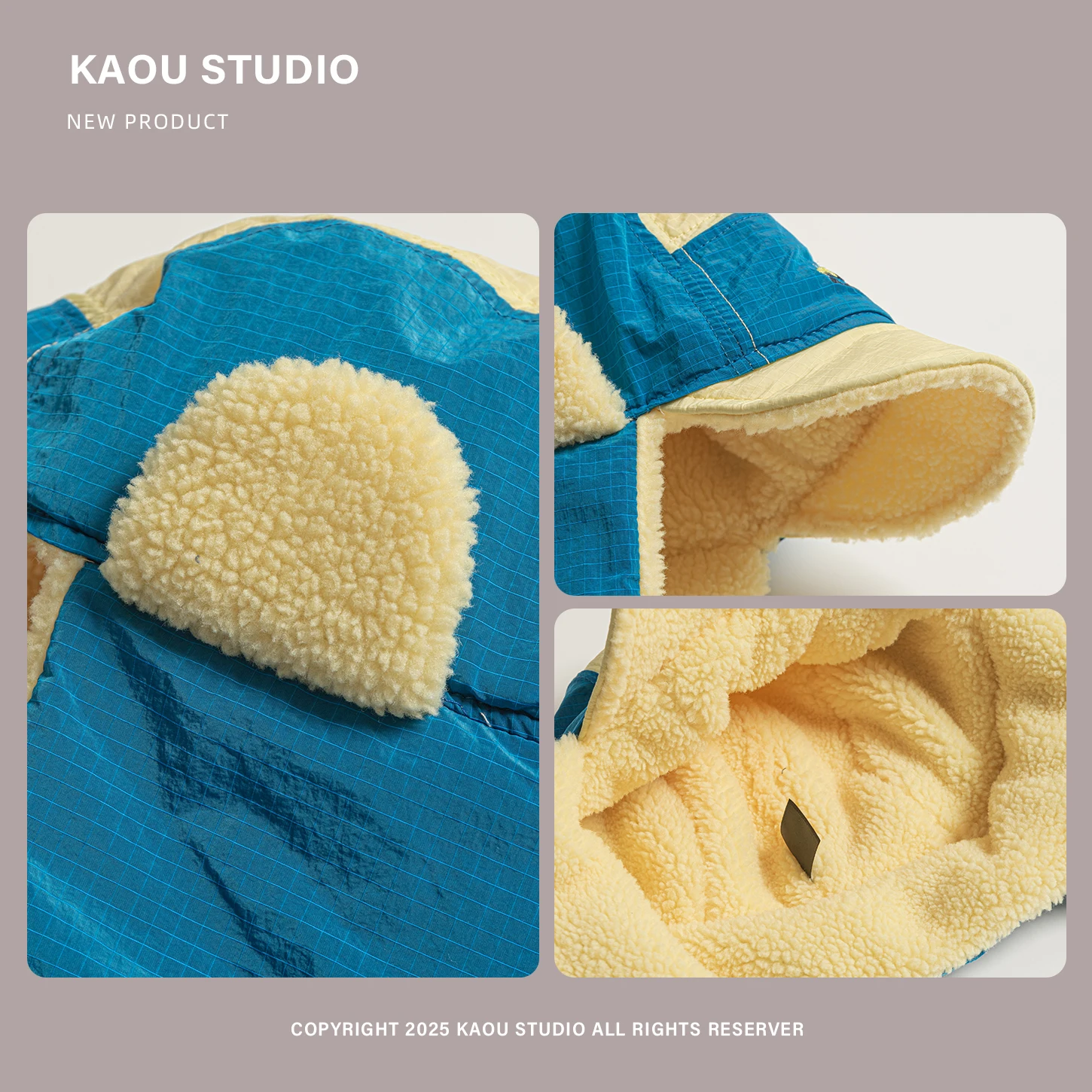 หมวกเล่ยเฟิงบุหนาสำหรับฤดูหนาว เหมาะสำหรับปั่นจักรยานกลางแจ้ง กันลม ป้องกันหู หมวกนักบิน เล่นสกี ท่องเที่ยว กันความหนาว หมวกบอมเบอร์