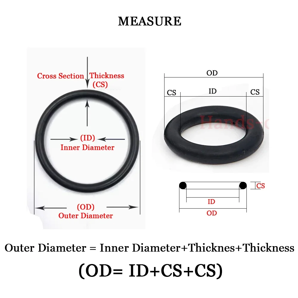 Inner Diameter 6-150mm ID rubber ring gaskets NBR FKM VITON SIL Oring Nitrile Fluororubber o rings oil resistance heat resisting