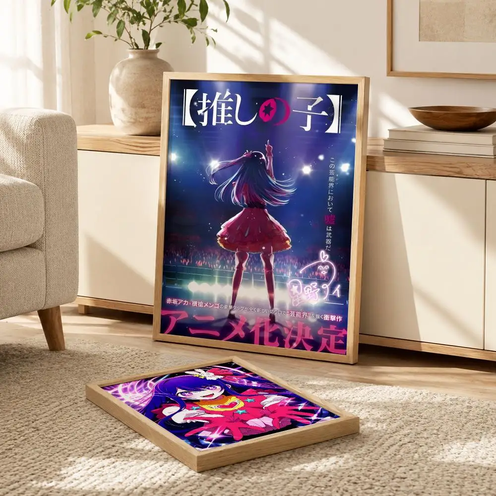 Anime O-Oshi No Ko Hoshino Ai Poster Modern PP Paper Wall Decorative for Cafe Office Bar Home Wall Decor Gift